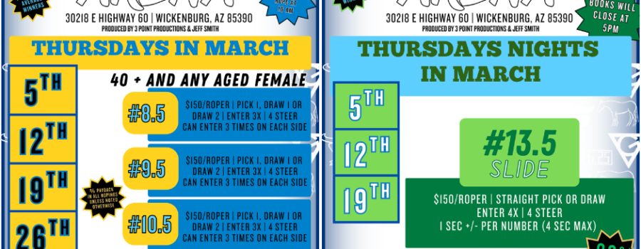 Big Tree Arena – THURSDAY 3/19